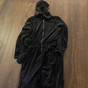 Express Velour long sleeve jumpsuit